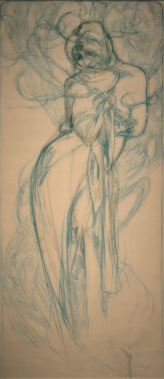 Winter by Alphonse Mucha