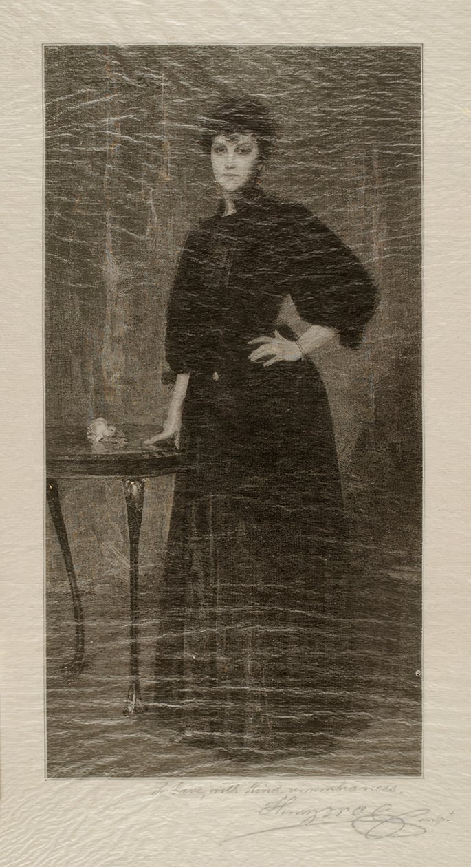 A Lady in Black by Alsace Henry Wolf