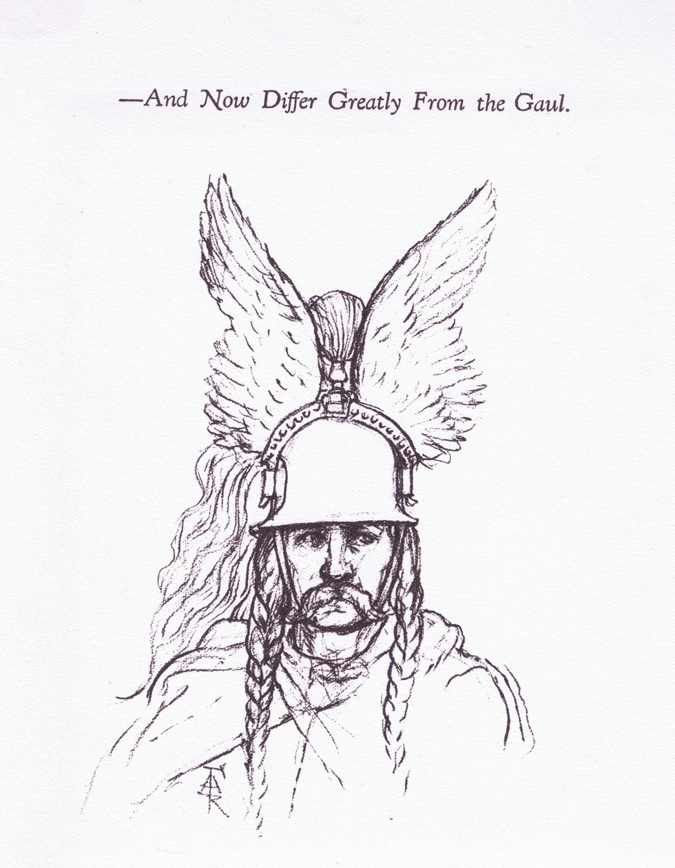 A Gaulish Chief (illustration from The Roman Soldier) by Amedee Forestier