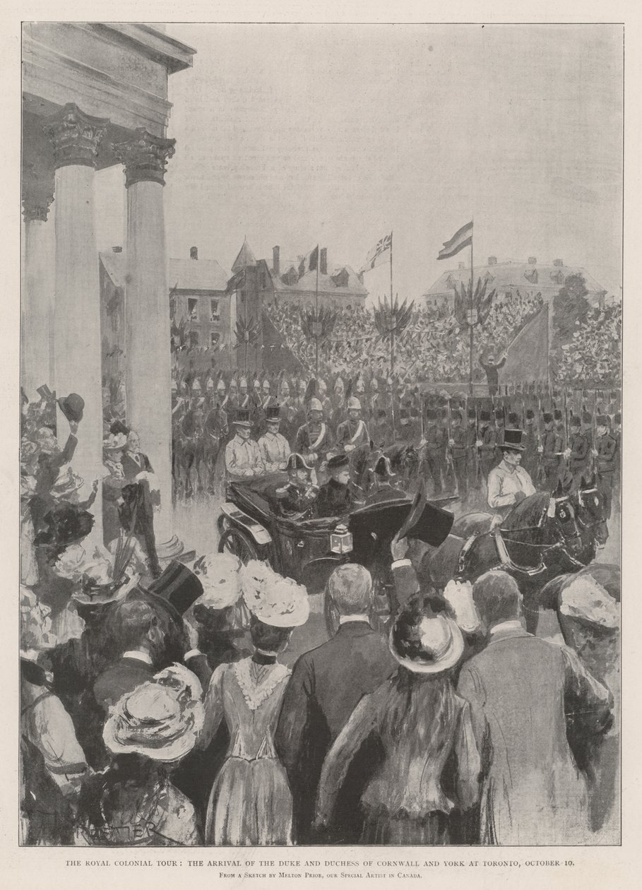 The Royal Colonial Tour, the Arrival of the Duke and Duchess of Cornwall and York at Toronto, 10 October by Amedee Forestier