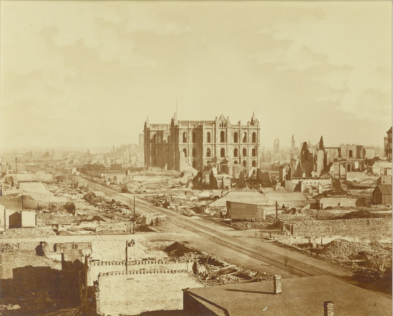 Chicago After the Fire of 1871 by American Photographer