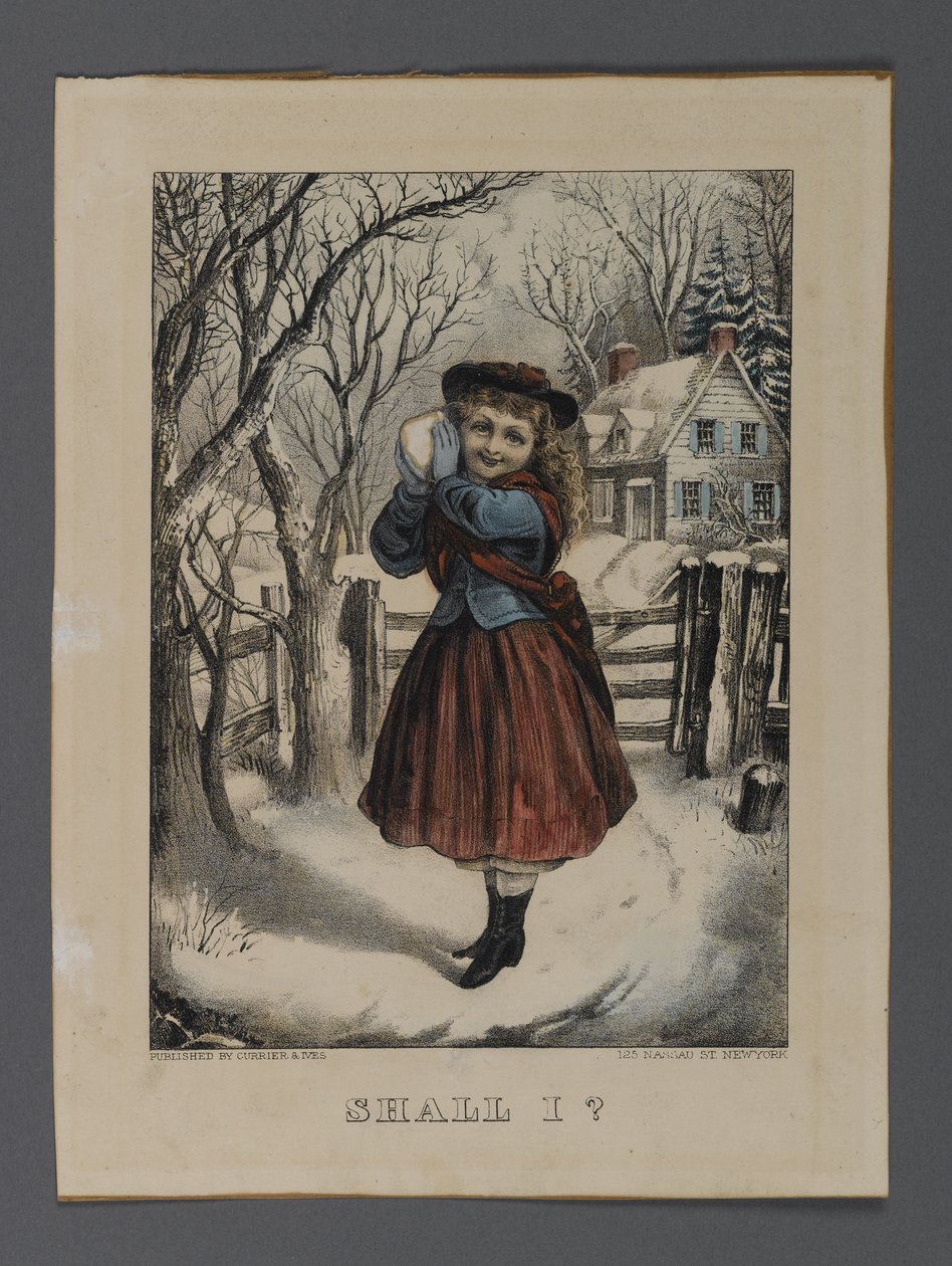 Shall I?, published by Currier & Ives, New York by American School
