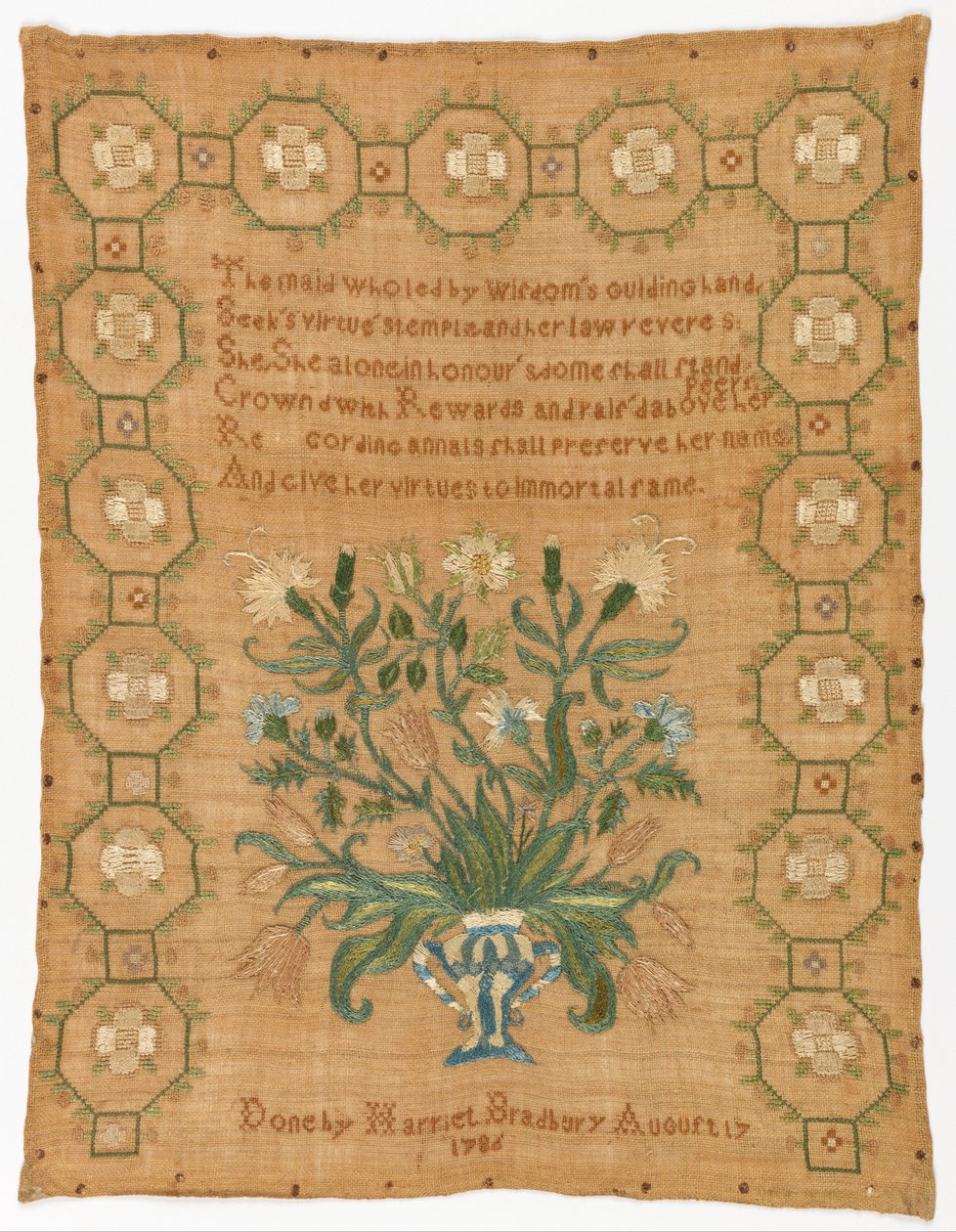 Sampler by American Harriet Bradbury