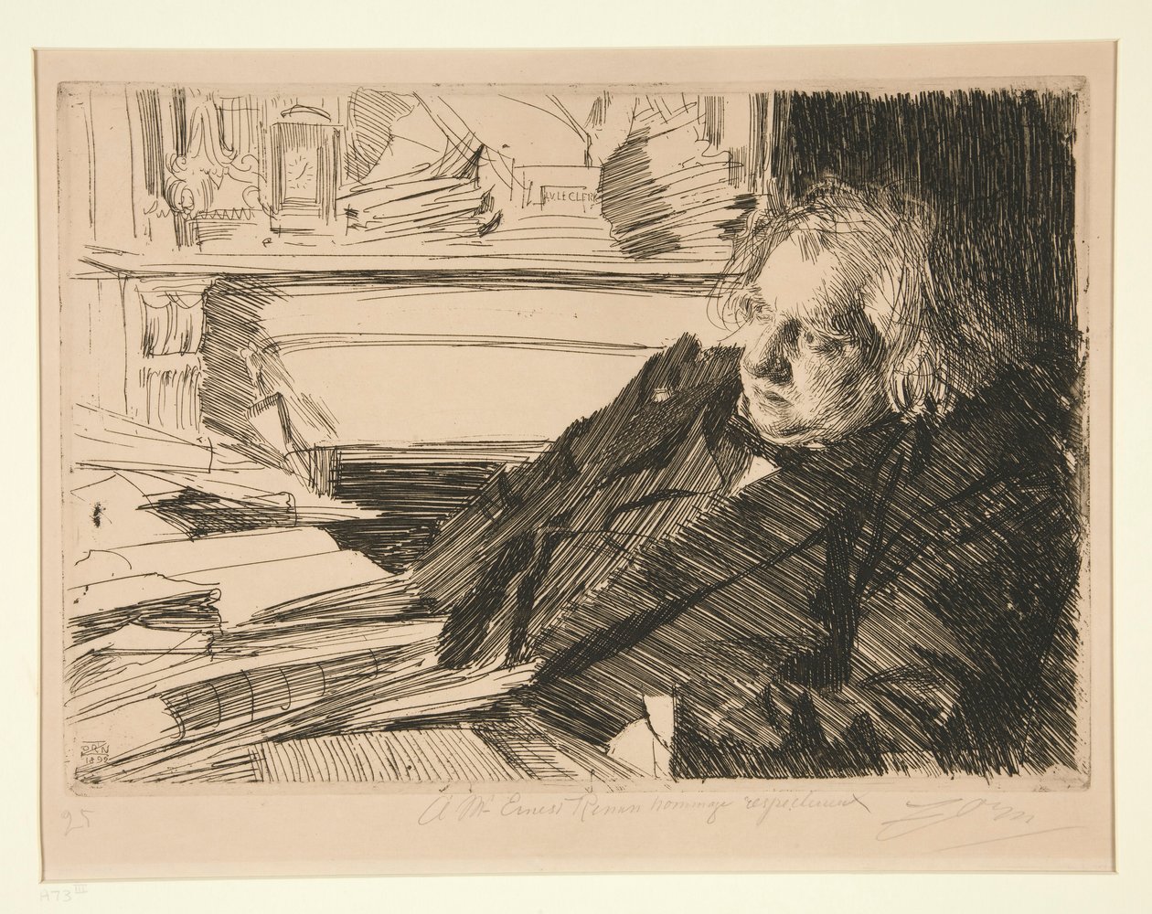 Ernest Renan by Anders Leonard Zorn