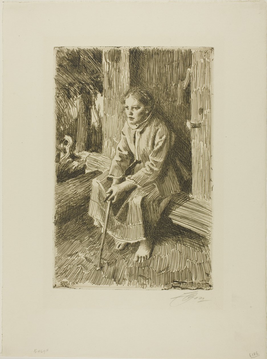 Shepherdess by Anders Leonard Zorn