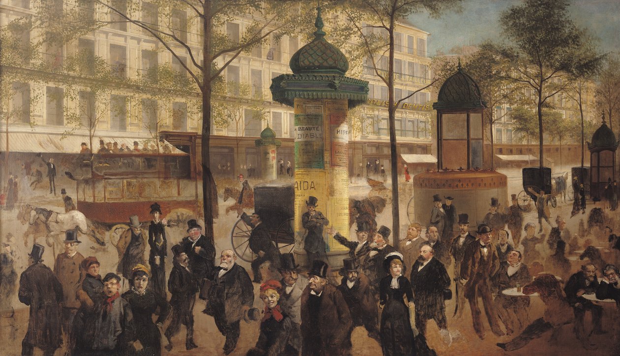 Study for a Panorama of the Boulevard de Montmartre by Andre Gill