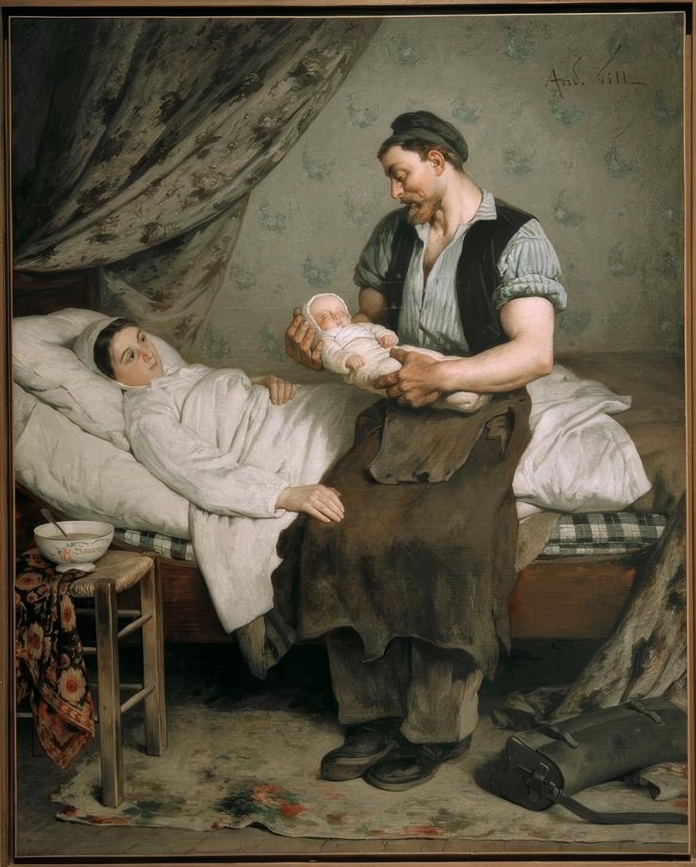 The Newborn by Andre Gill
