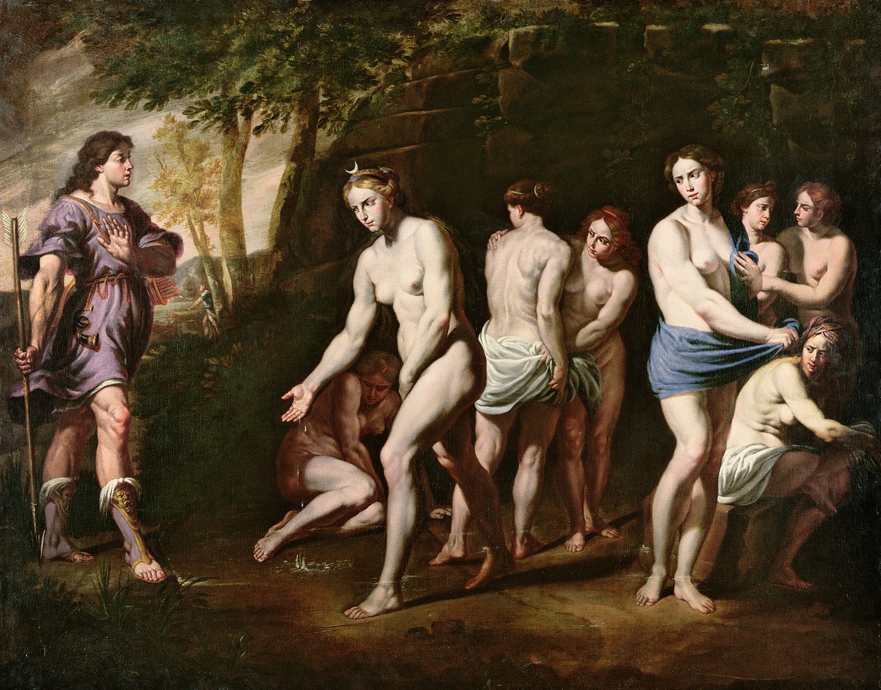 Diana and her Nymphs Surprised by Actaeon by Andrea Vaccaro