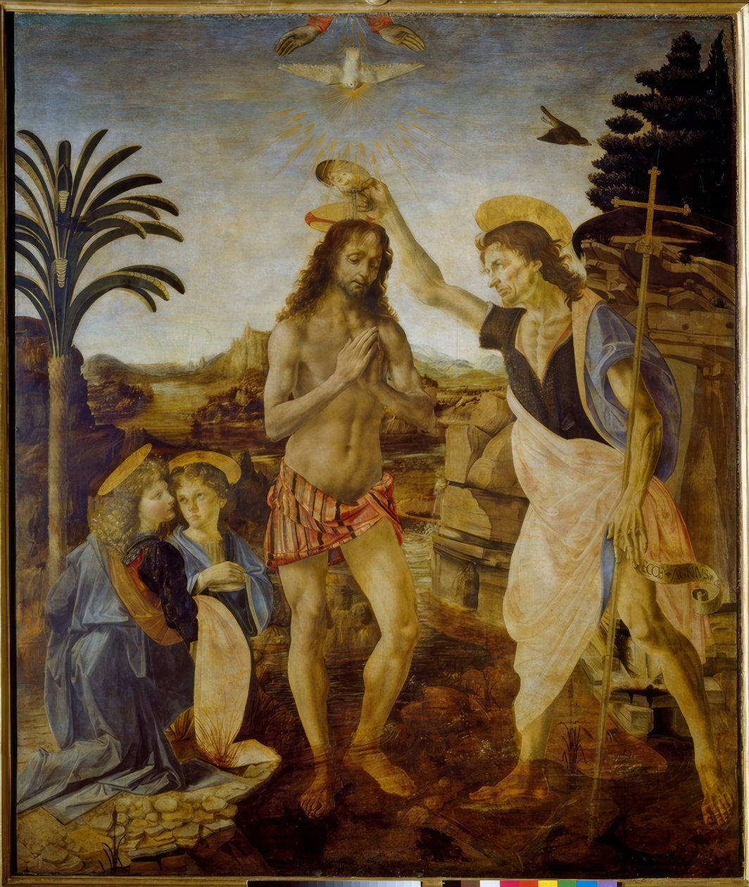 Baptism of Christ by Andrea del Verrocchio