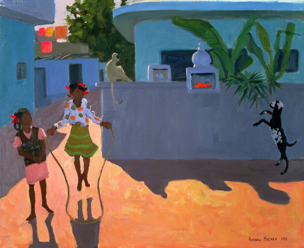 Girl Skipping, India by Andrew Macara