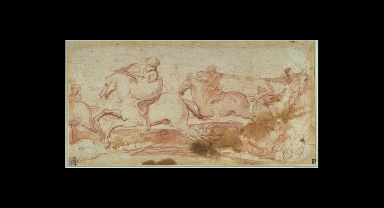 Cavalry battle by Aniello Falcone