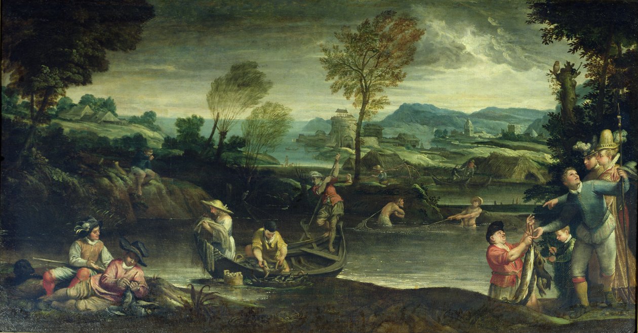 Fishing by Annibale Carracci