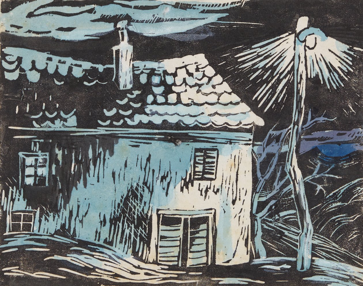House at Night by Anny Dollschein