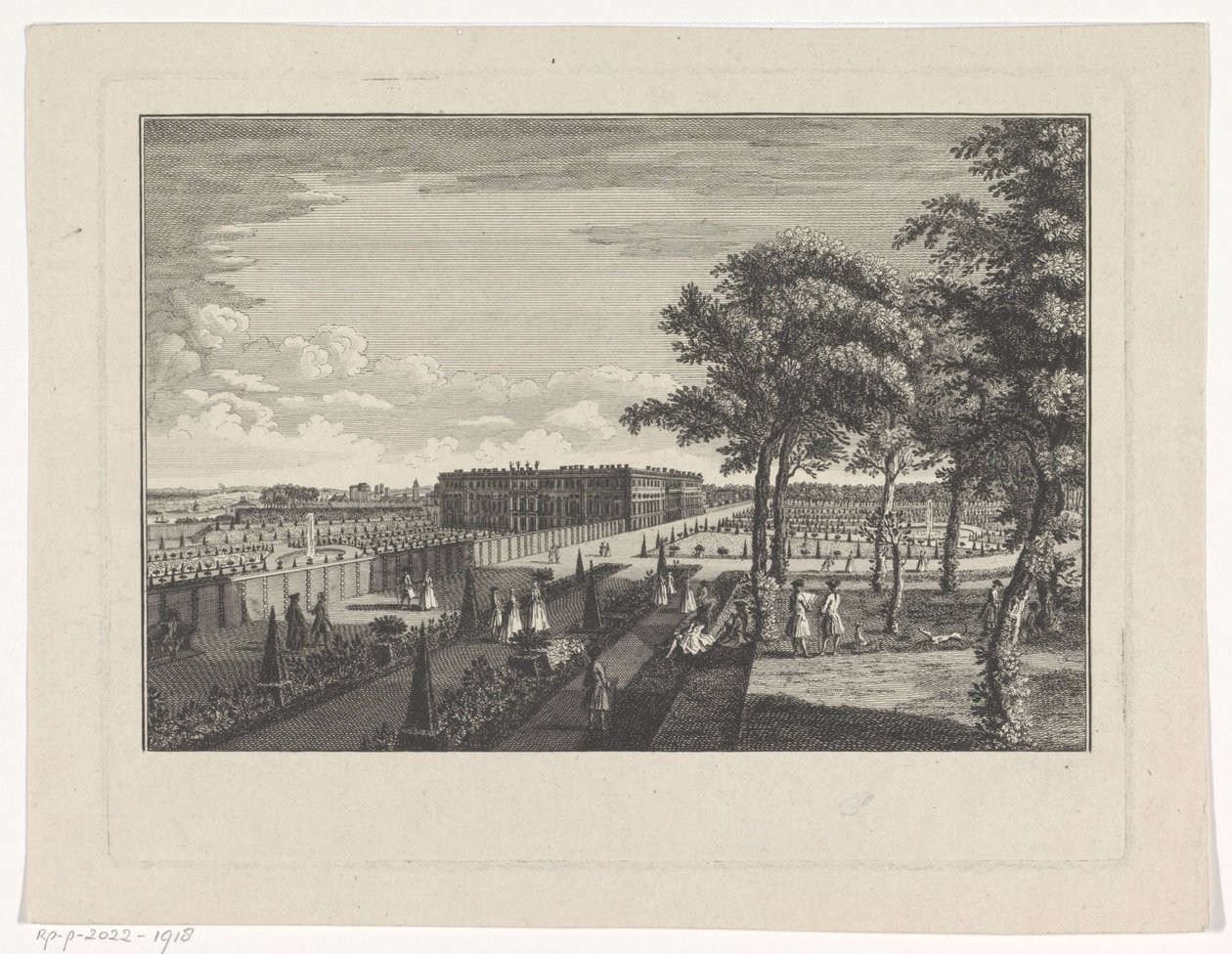 View of a Palace and Surrounding Gardens by Anonymous