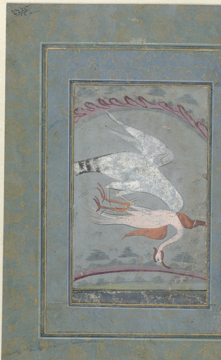 Hawk with Crane by Anonymous