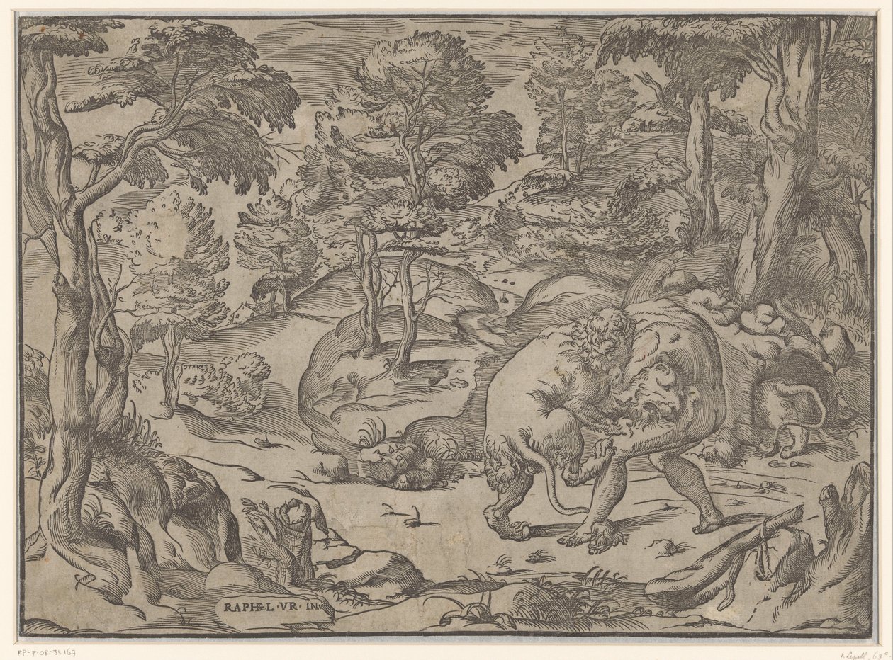 Hercules and the Nemean Lion by Anonymous