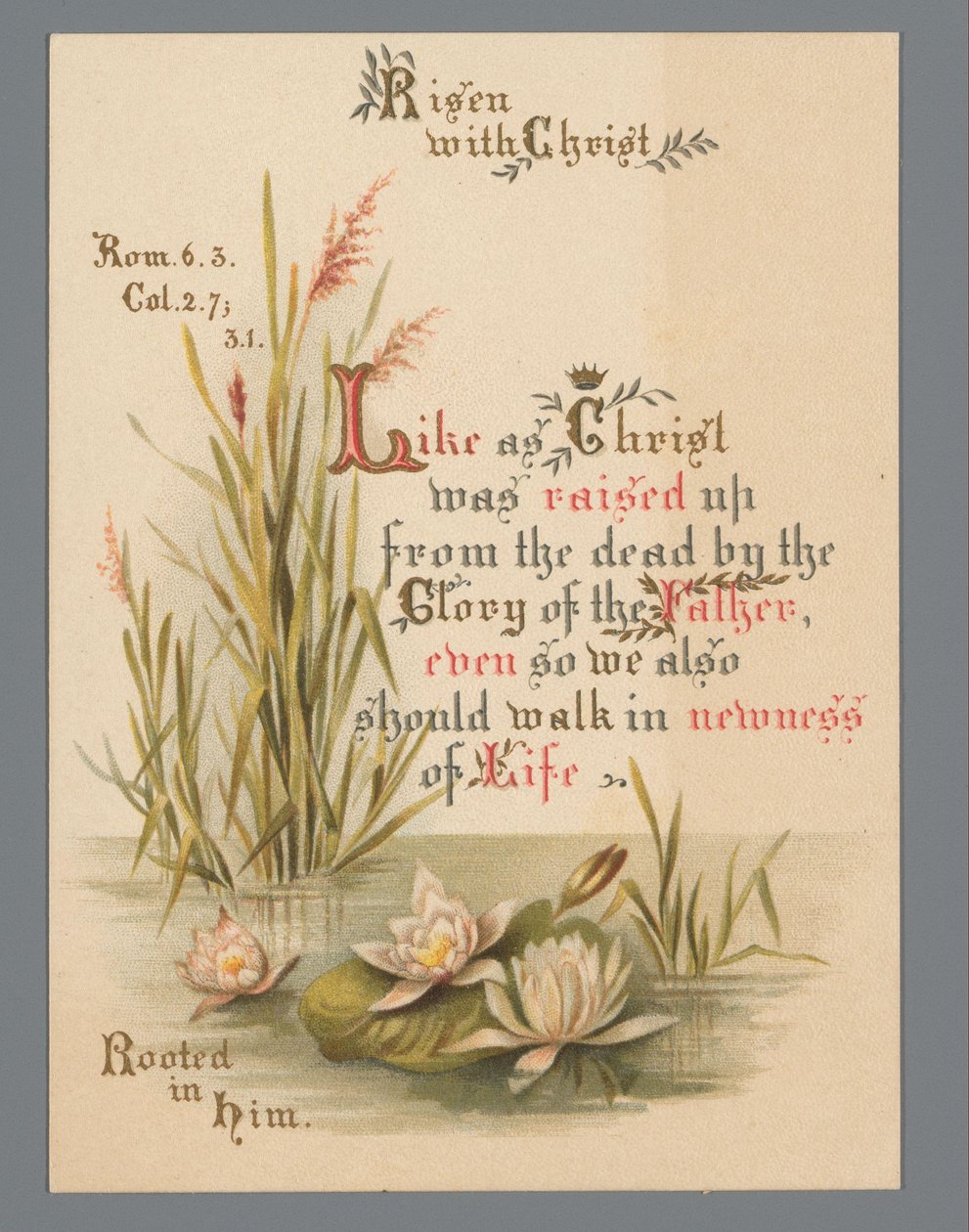 Easter Card for 1883 by Anonymous