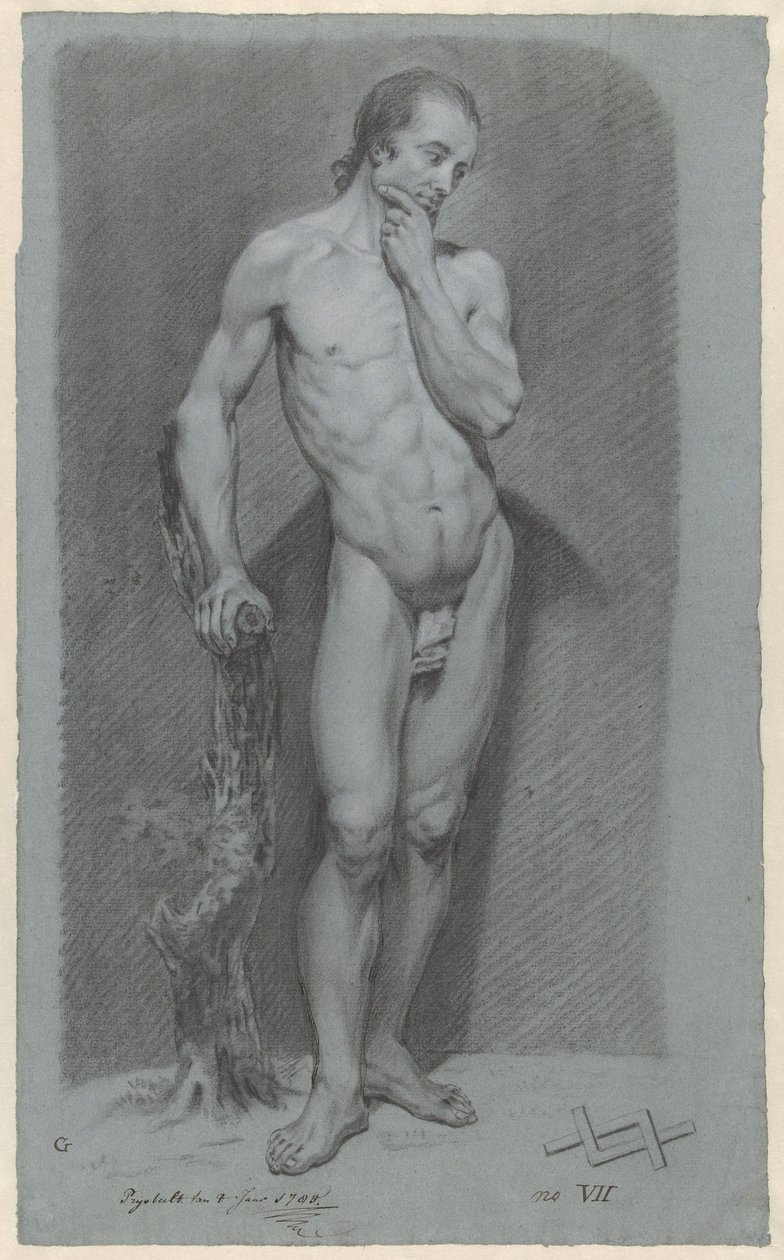 Standing Male Nude by Anonymous