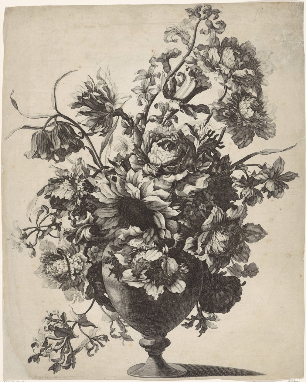 Vase with Flowers by Anonymous