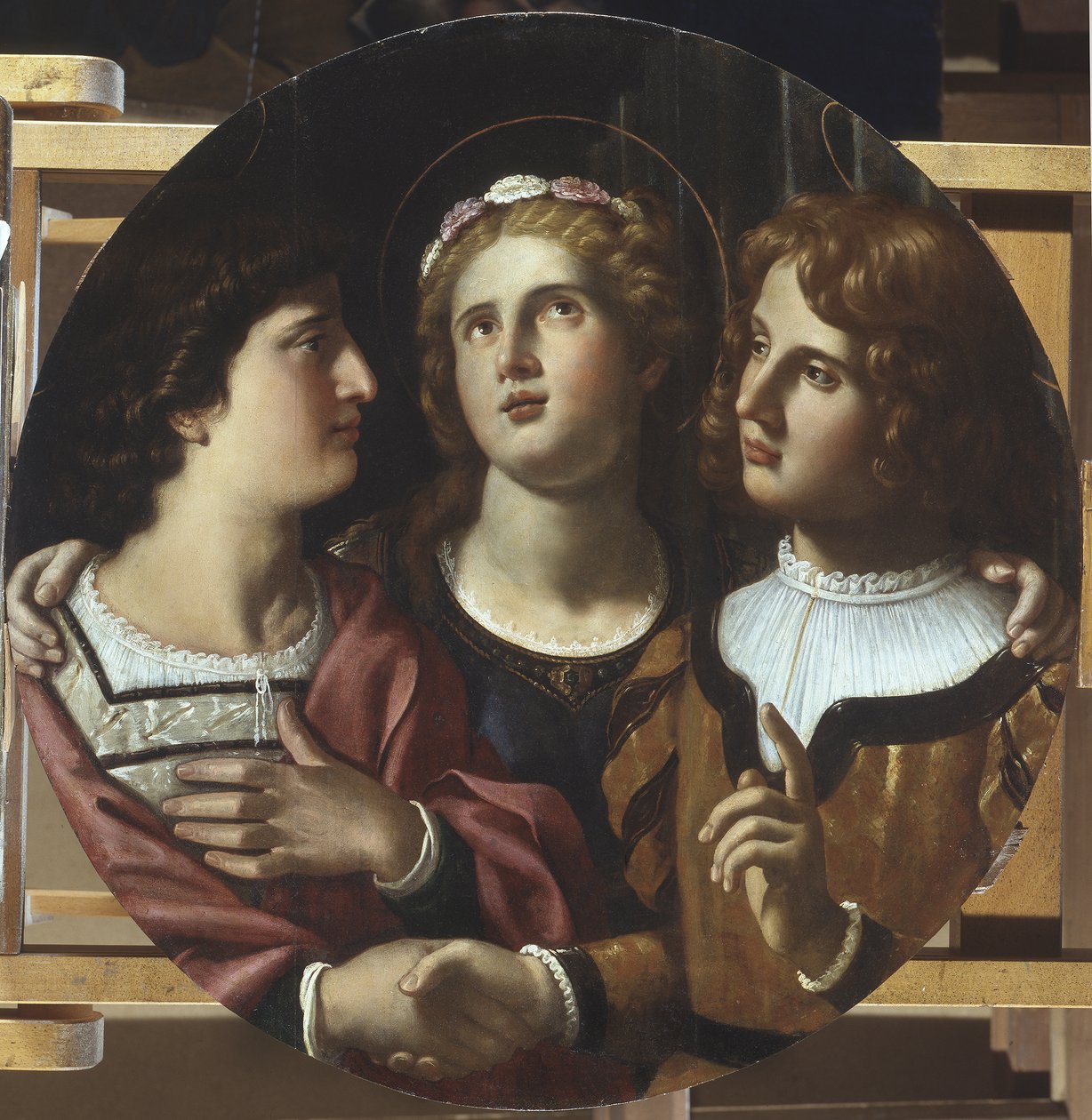 St. Cecilia between St. Tiburtius and Valerianus by Antiveduto Gramatica