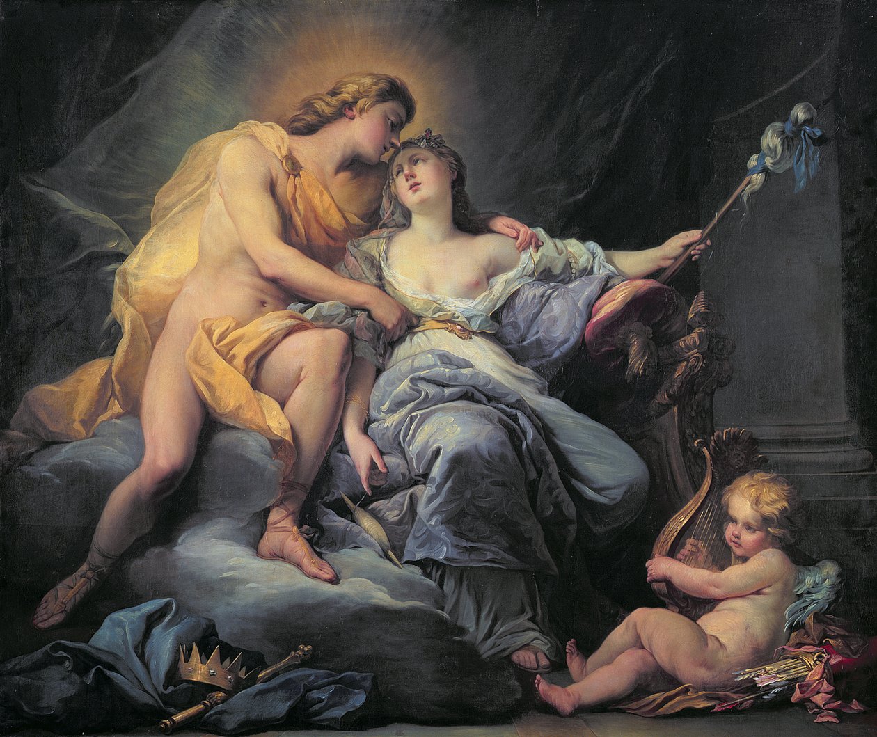 Apollo Caressing the Nymph Leucothea by Antoine Boizot or Boyzot