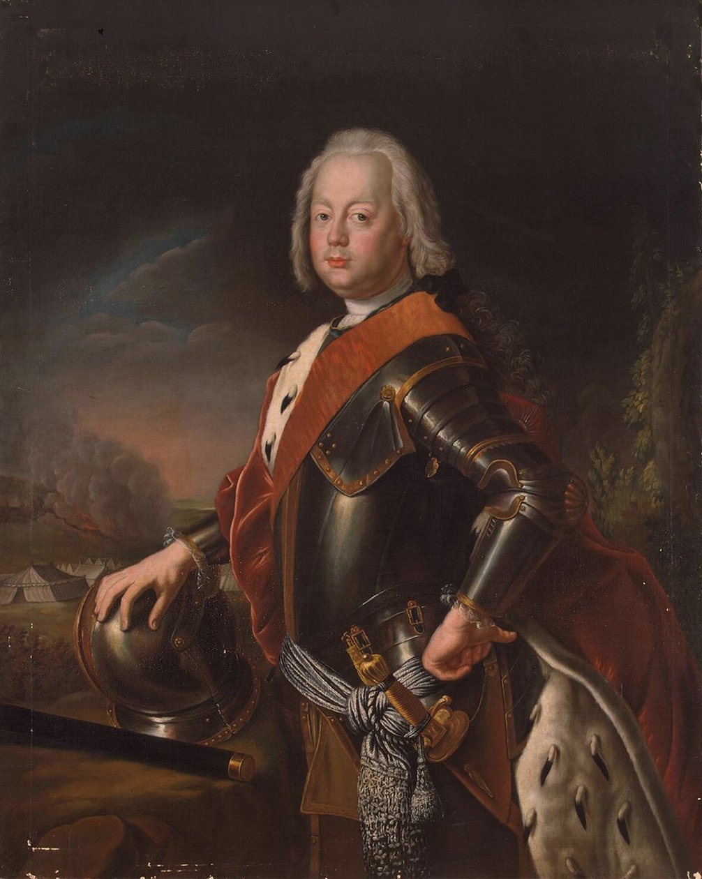 Portrait of Christian August, Prince of Anhalt-Zerbst, 1725 by Antoine Pesne