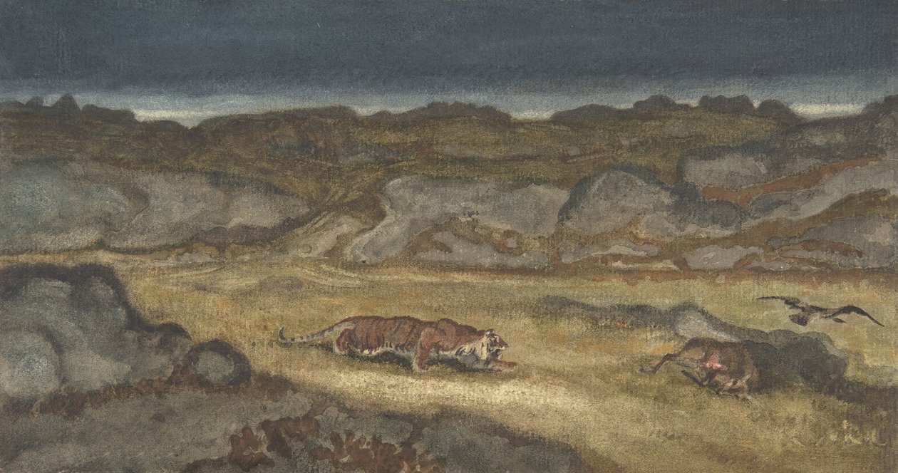 Tiger Stalking Prey by Antoine Louis Barye