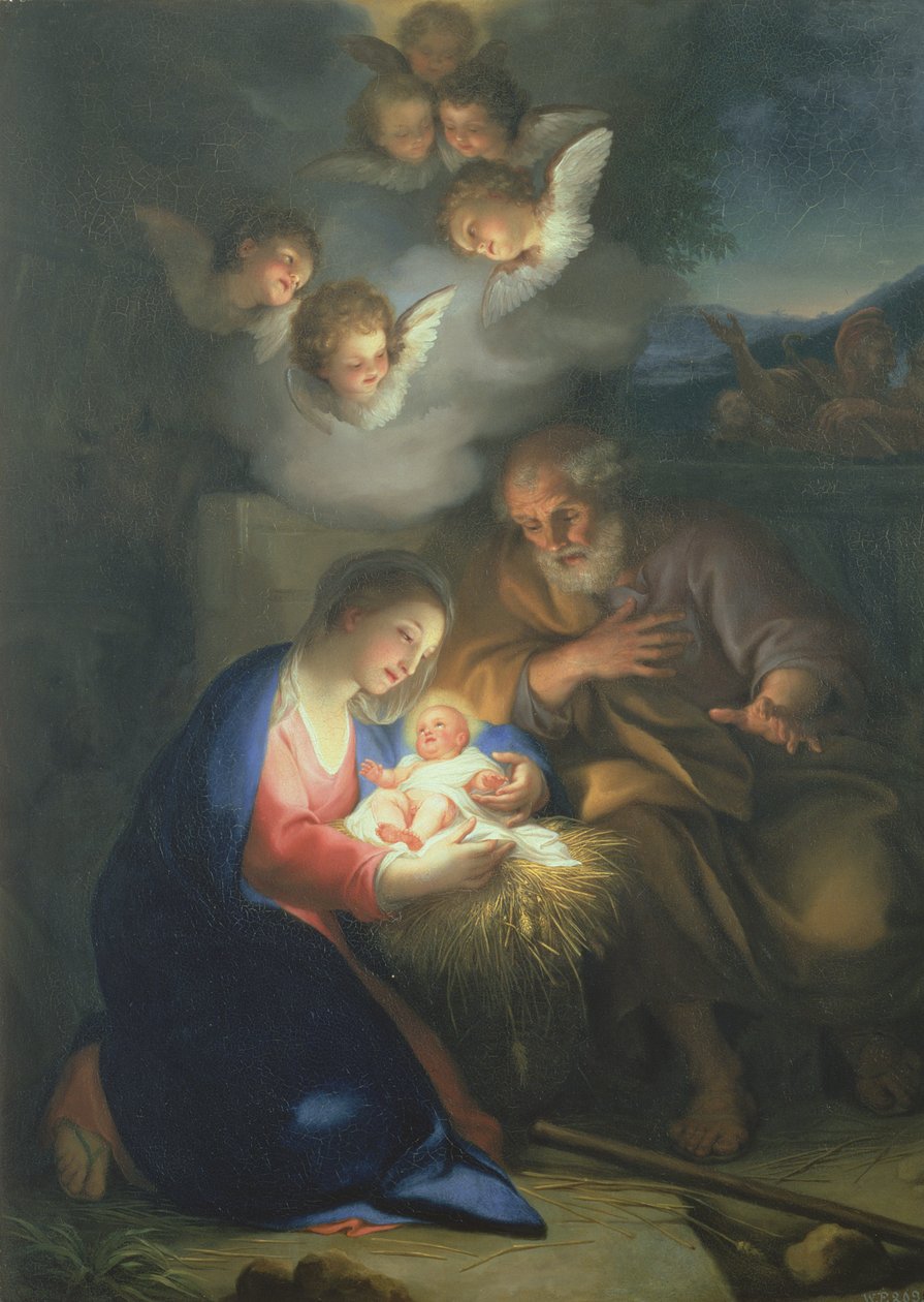 Nativity Scene by Anton Raphael Mengs