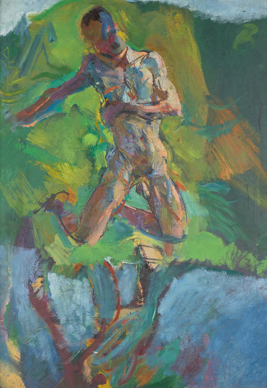 Kneeling Narcissus by Anton Kolig