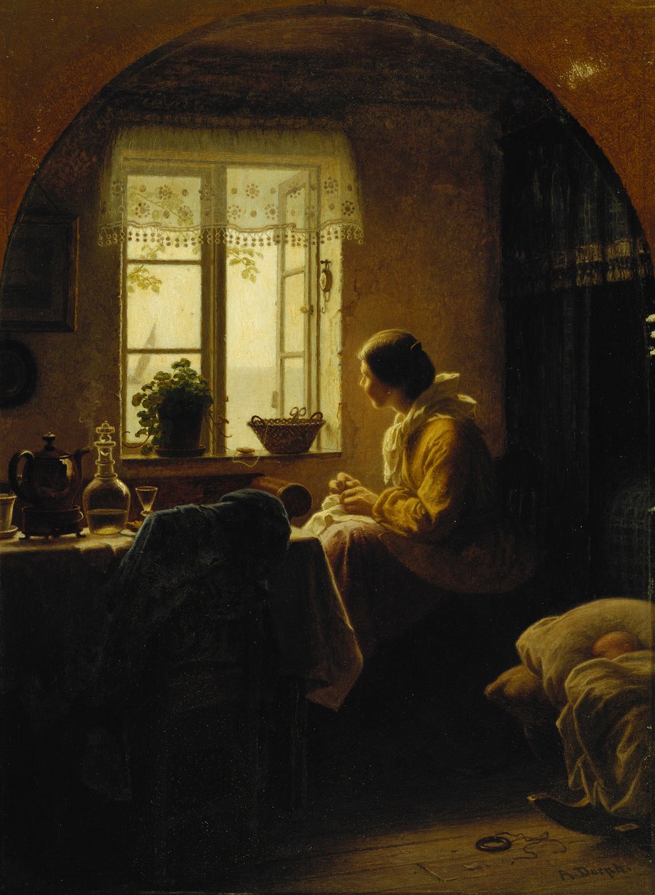 At the Window by Anton Laurids Johannes Dorph