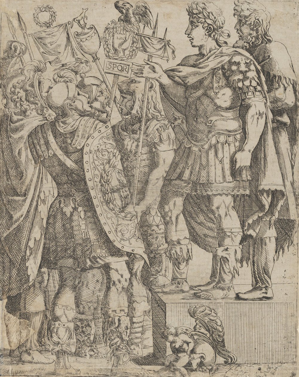 Emperor addressing his Soldiers by Antonio Fantuzzi