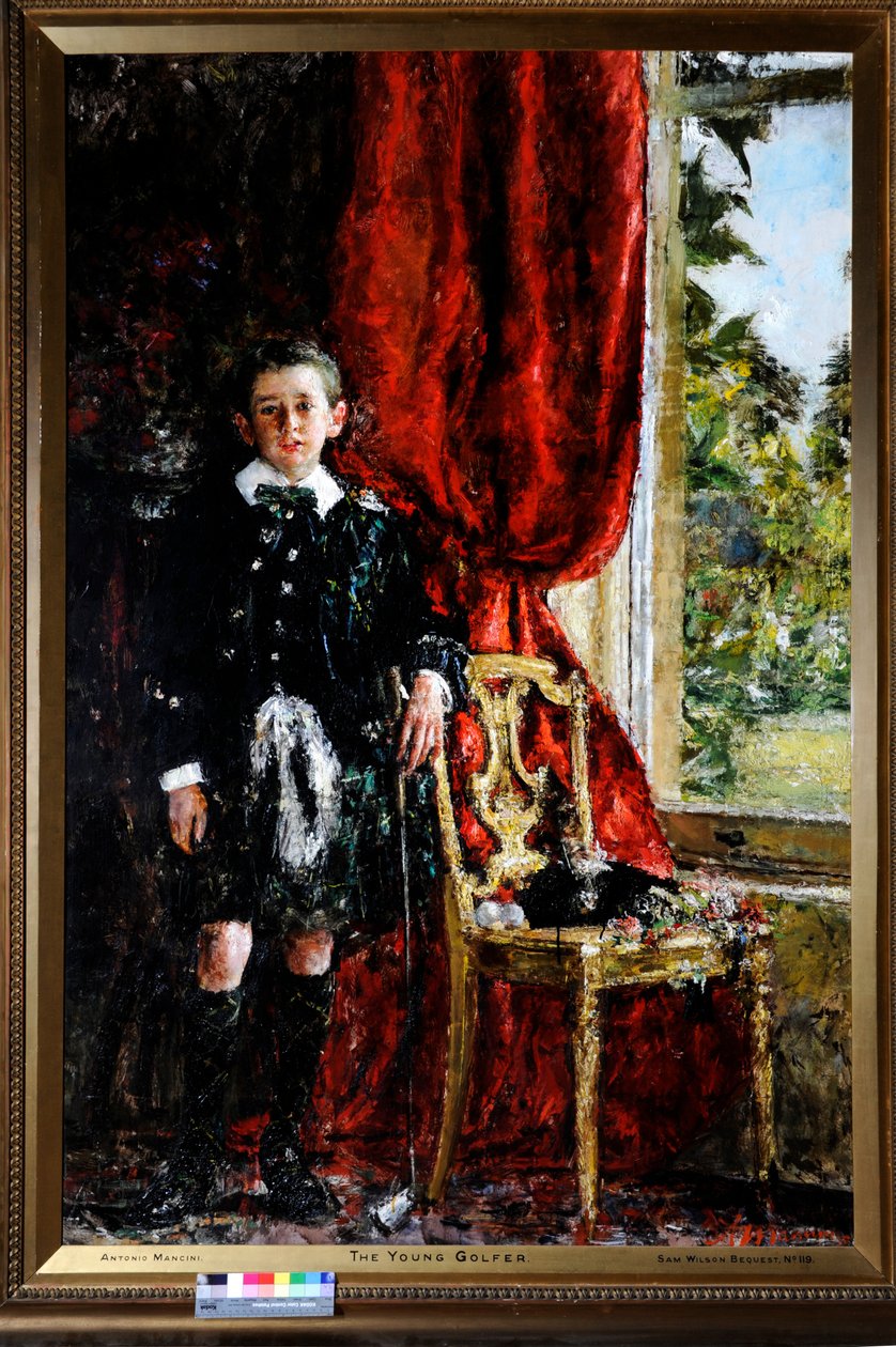The Young Golfer by Antonio Mancini