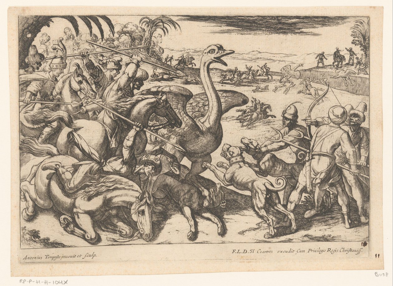 Ostrich Hunt by Antonio Tempesta