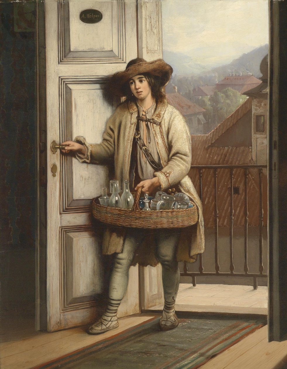 Slovak Glass Seller by Antonín Hölperl