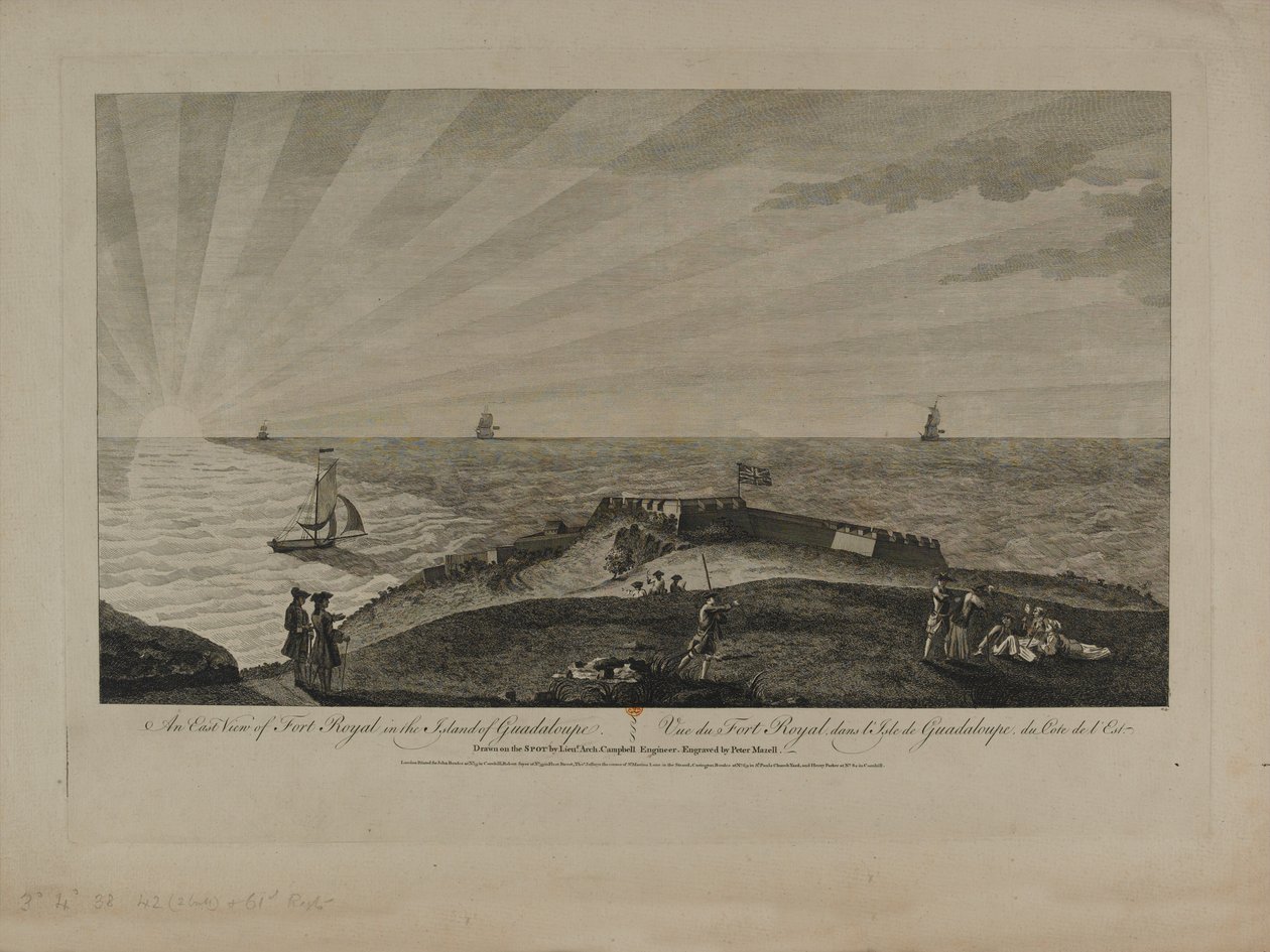 East View of Fort Royal in the Island of Guadeloupe by Archibald Campbell