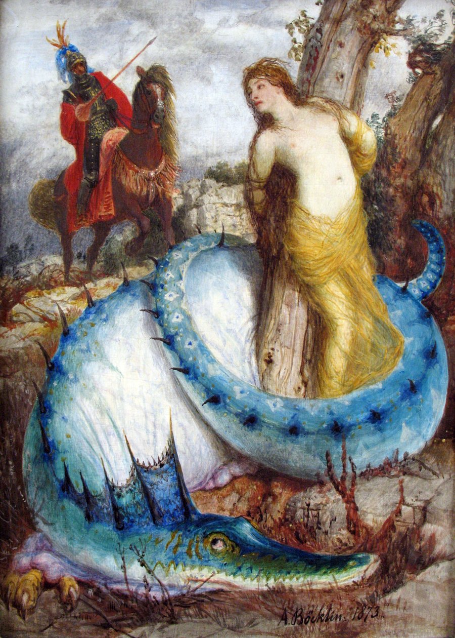 Ruggiero and Angelica by Arnold Böcklin