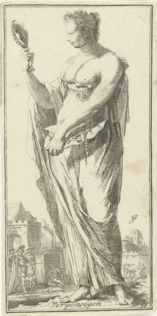 Personification of Contentment by Arnold Houbraken