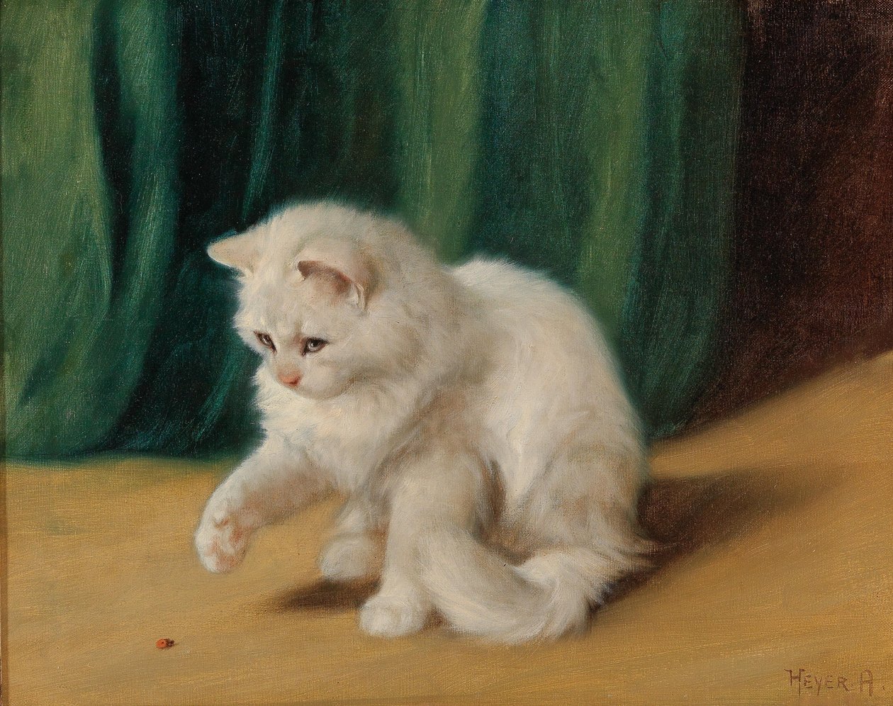 Cat with Ladybird by Arthur Heyer