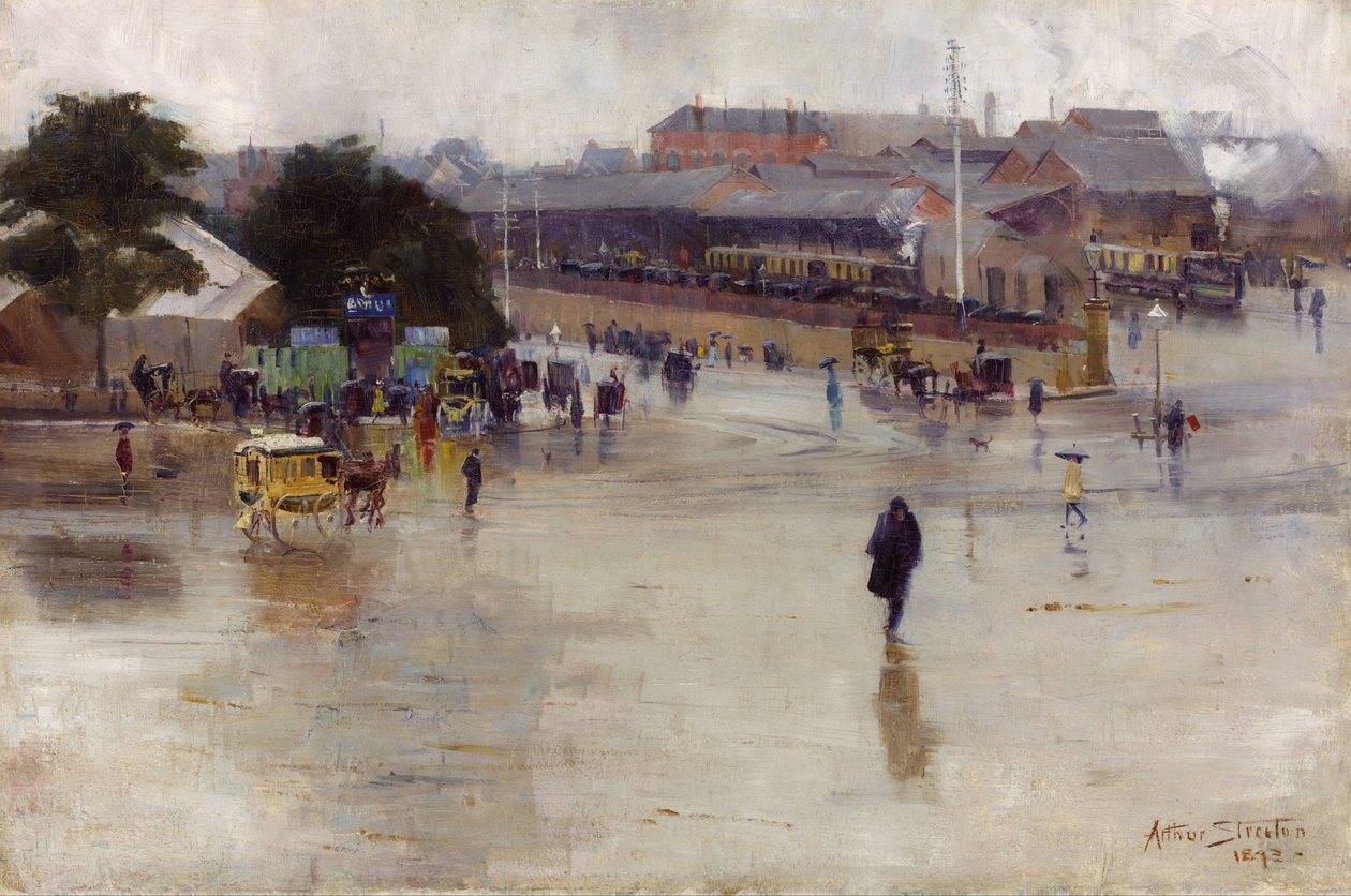 The Railway Station, Redfern by Arthur Streeton