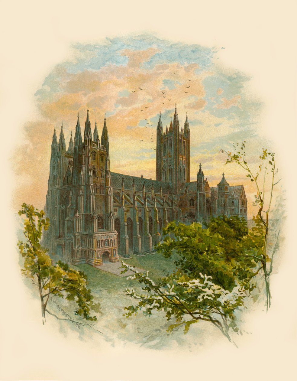 Canterbury Cathedral, South West by Arthur Wilde Parsons