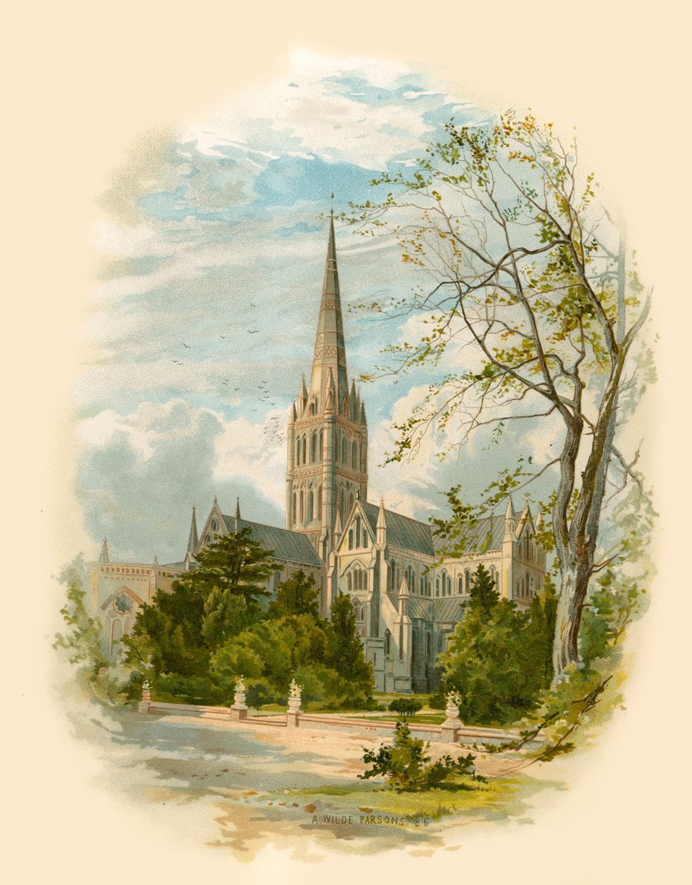 Salisbury Cathedral, from the Bishop