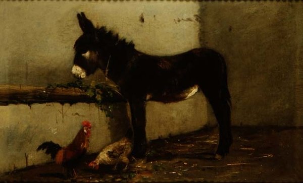 Donkey Feeding by Arthur Batt