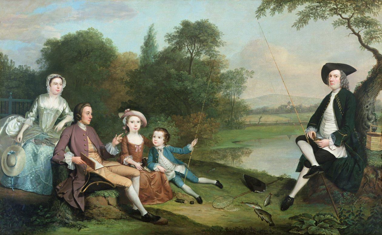 A Family of Anglers by Arthur Devis