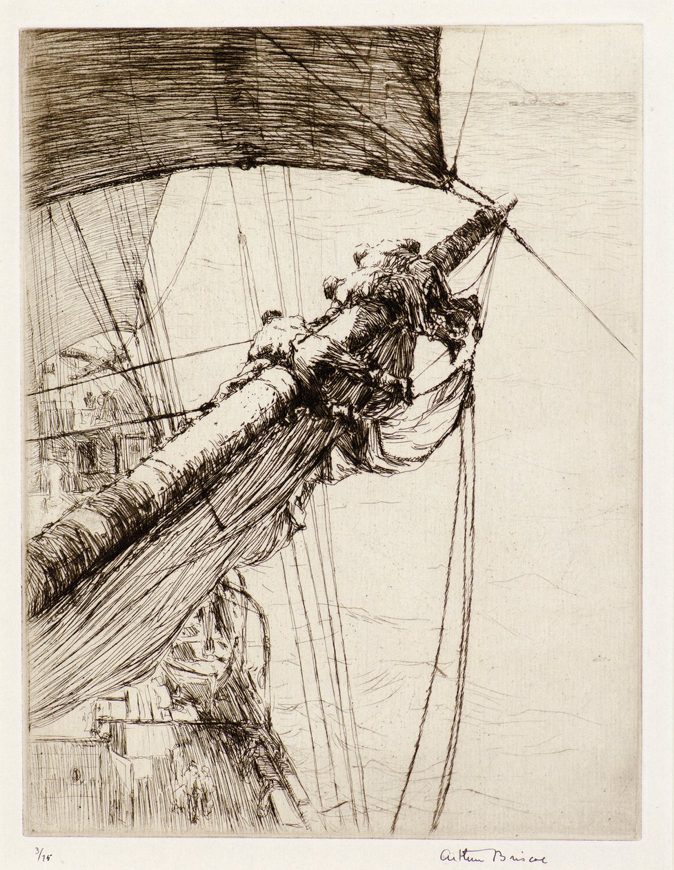 Aloft with Sails by Arthur John Briscoe