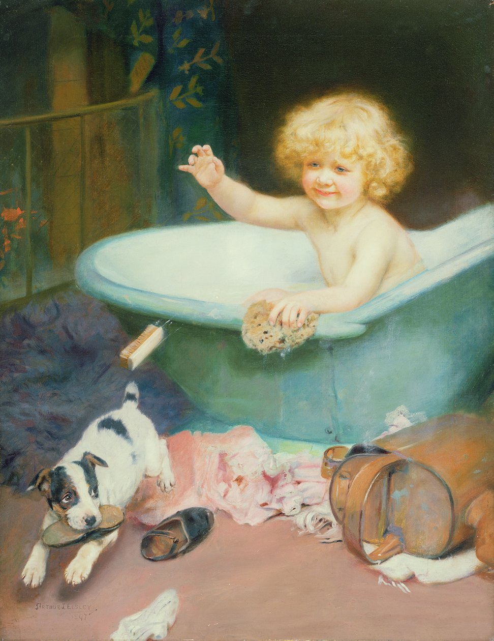 Bathtime by Arthur John Elsley