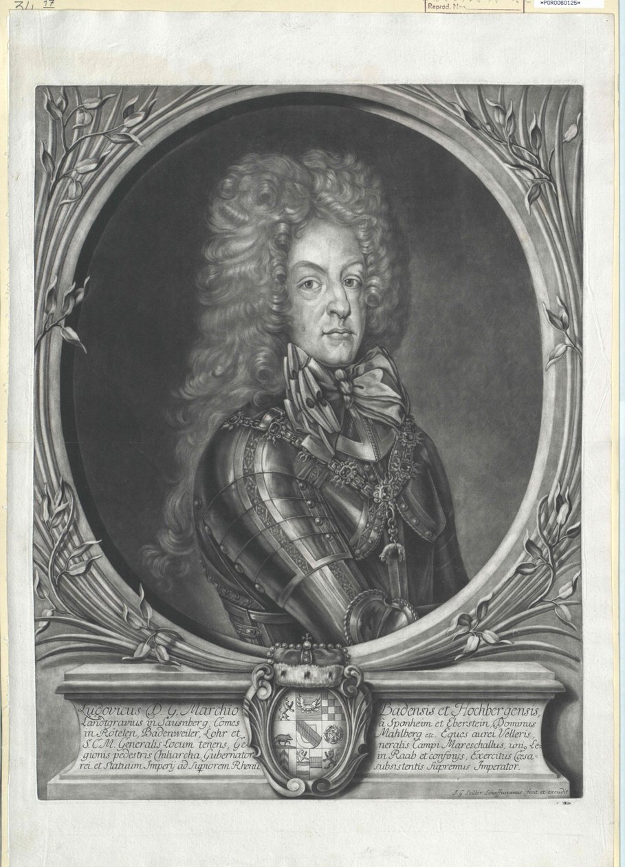 Margrave of Baden-Baden Ludwig Wilhelm by Artist Unknown