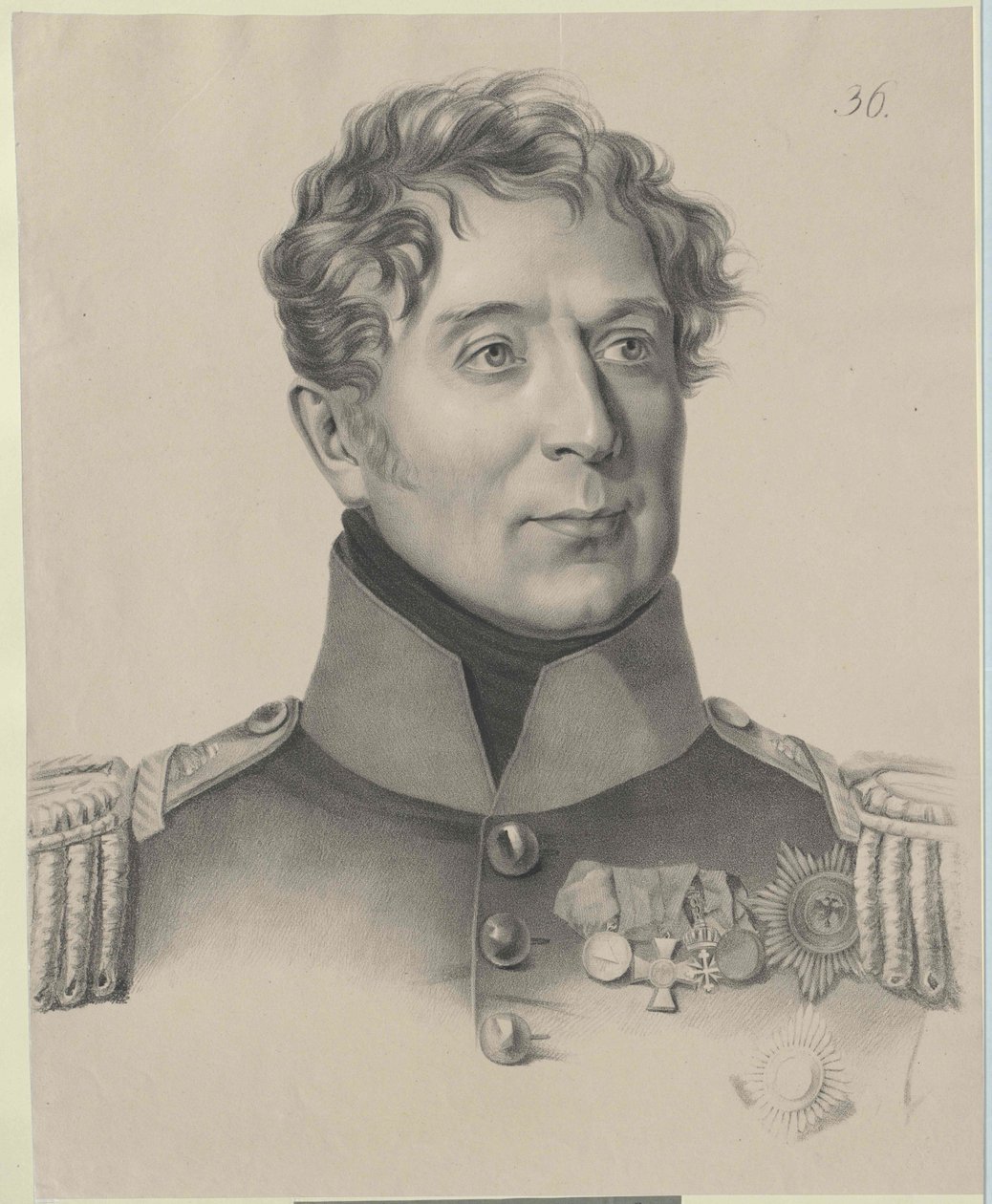 Mikhail Andreyevich count Miloradovich by Artist Unknown