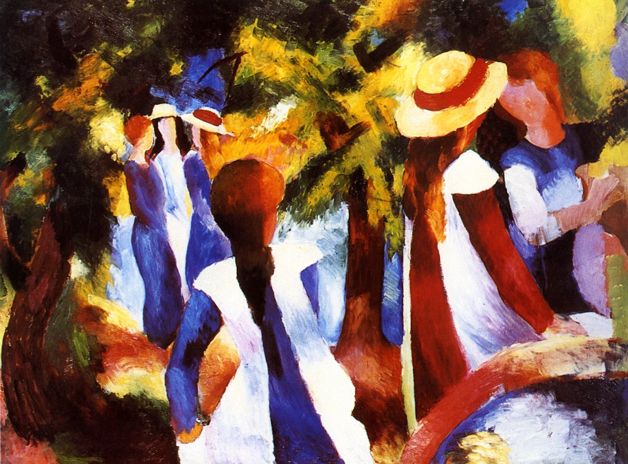 Girl under Trees by August Macke