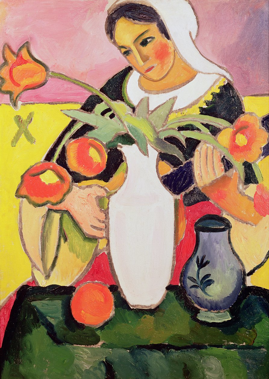The Lute Player, 1910 by August Macke