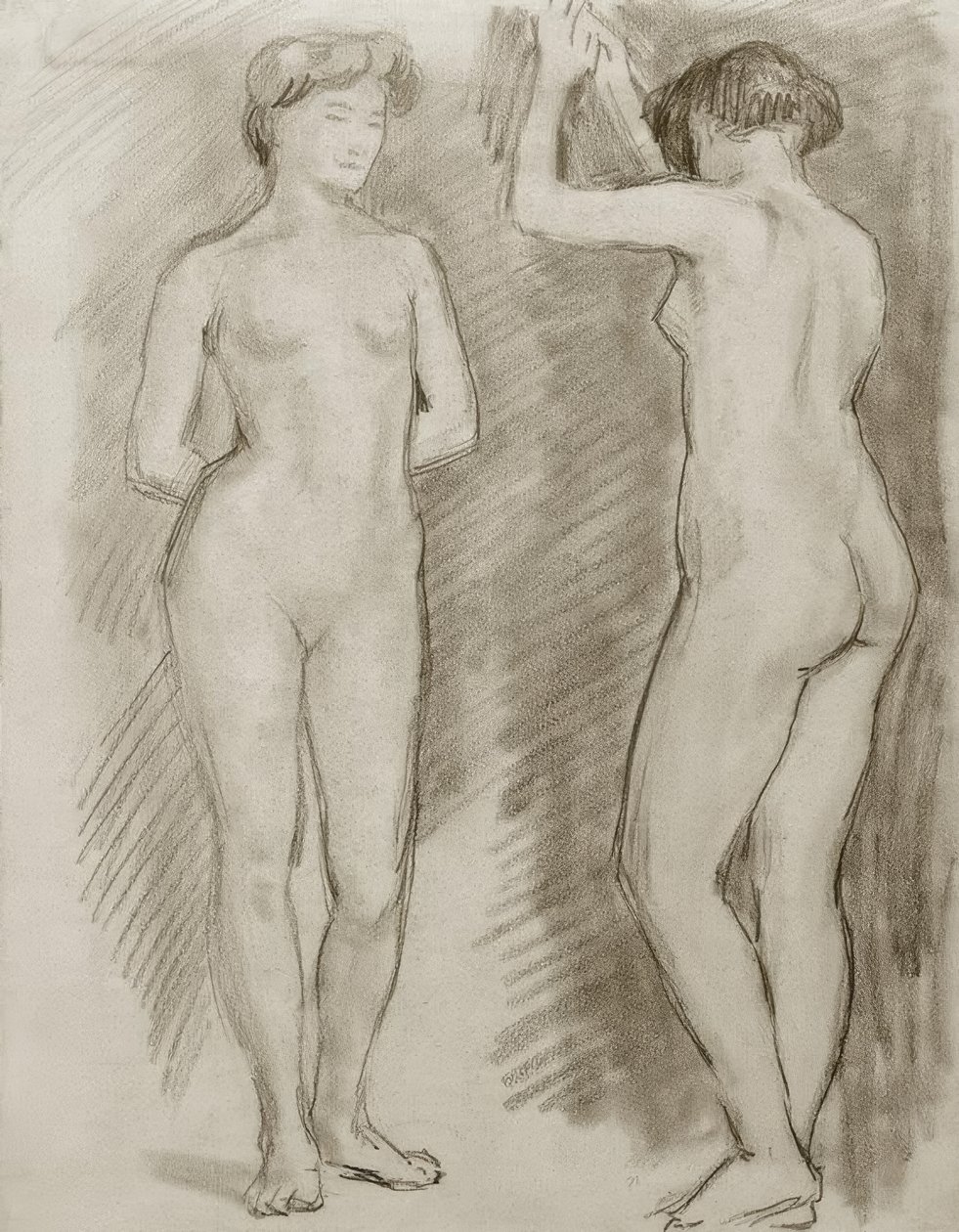 Female Nudes by August Macke